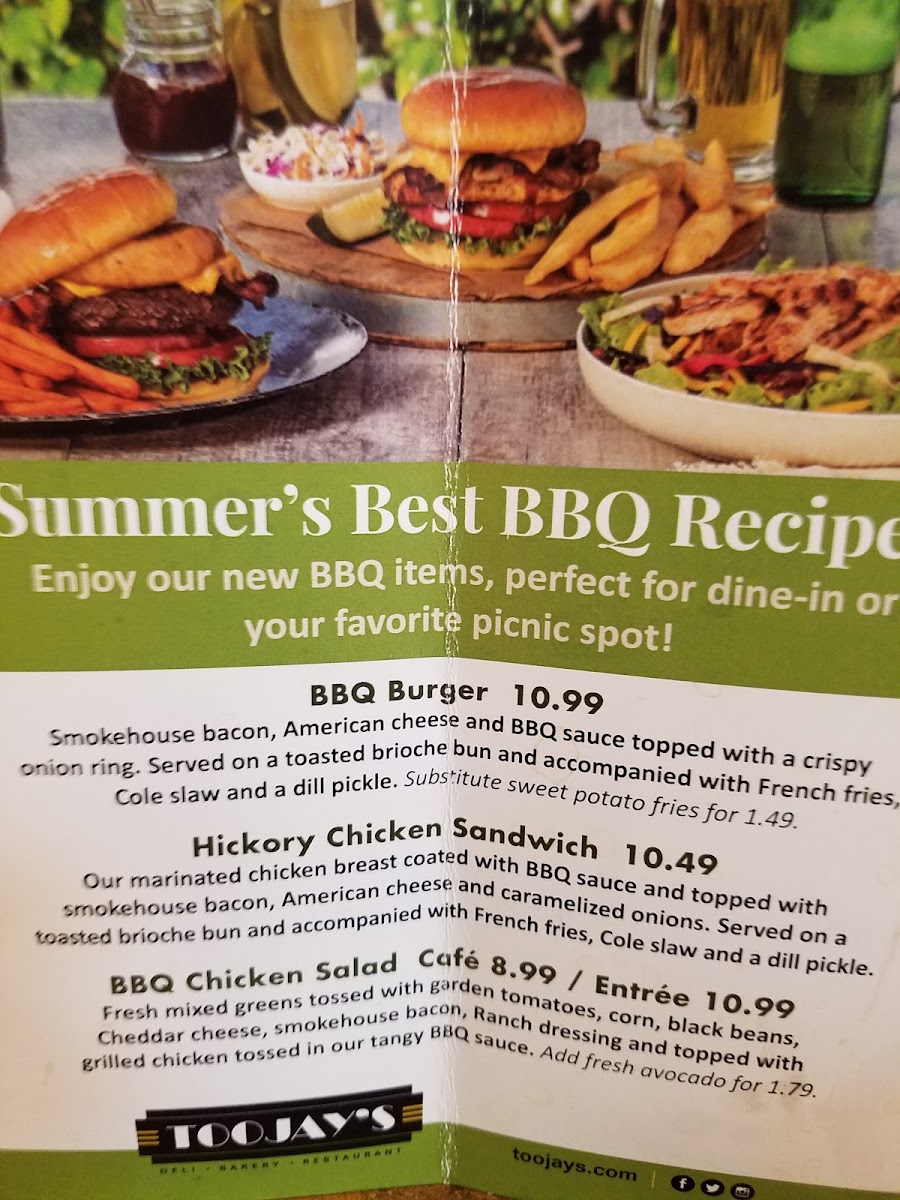 Menu Toojay’S Deli • Bakery • Restaurant-9